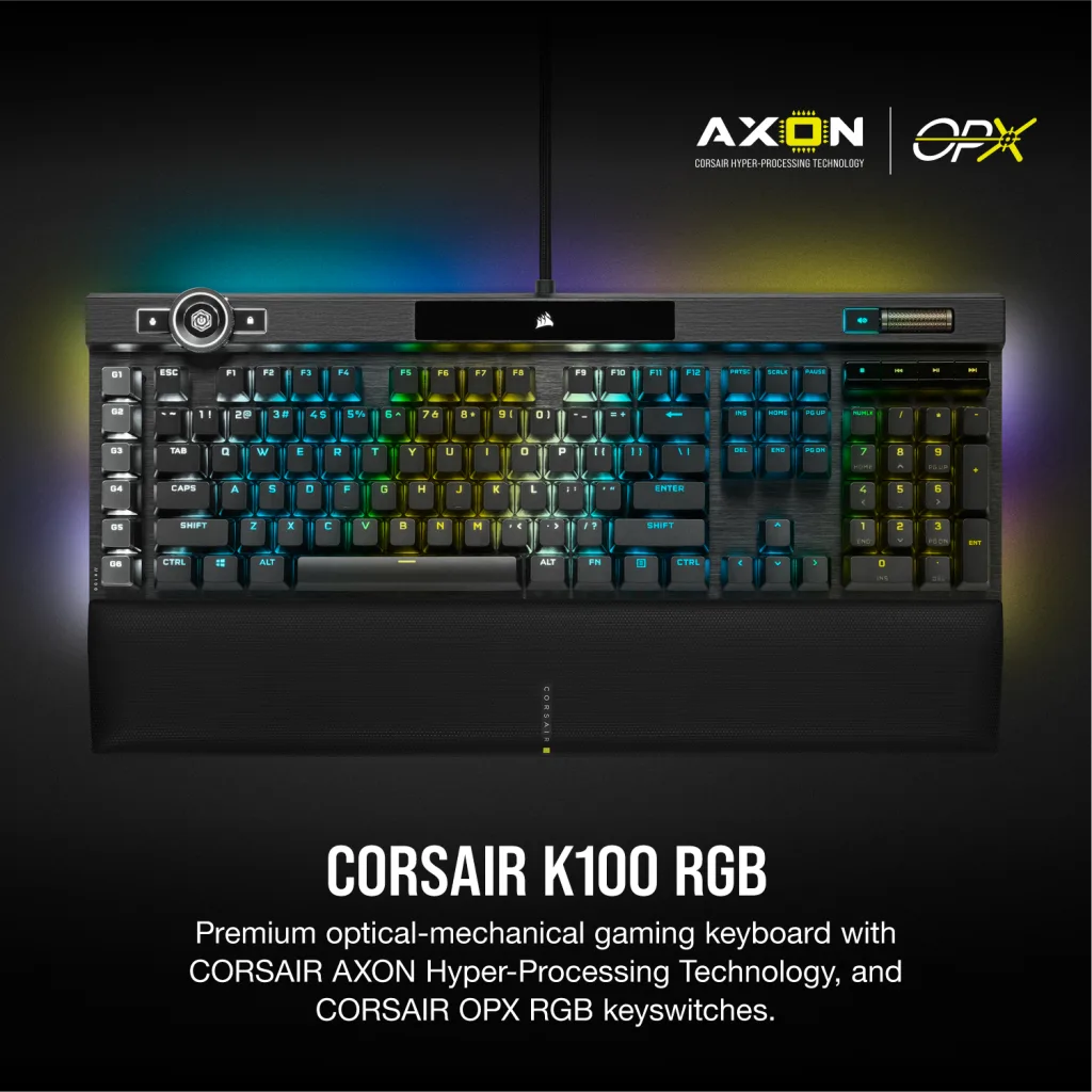 Corsair K100 RGB Keyboard - CH-912A01A-NA 